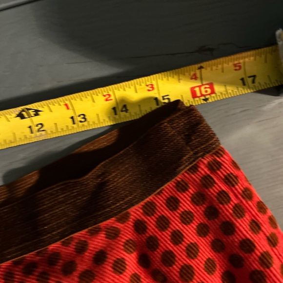 Free People Orange/ Brown Polka Dot Full Skirt, Size 8 - Picture 6 of 9